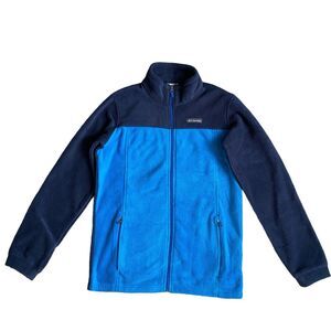 Columbia Fleece Jacket Youth Kids XL /18-20 Blue Full Zip Casual Outdoor Hiking